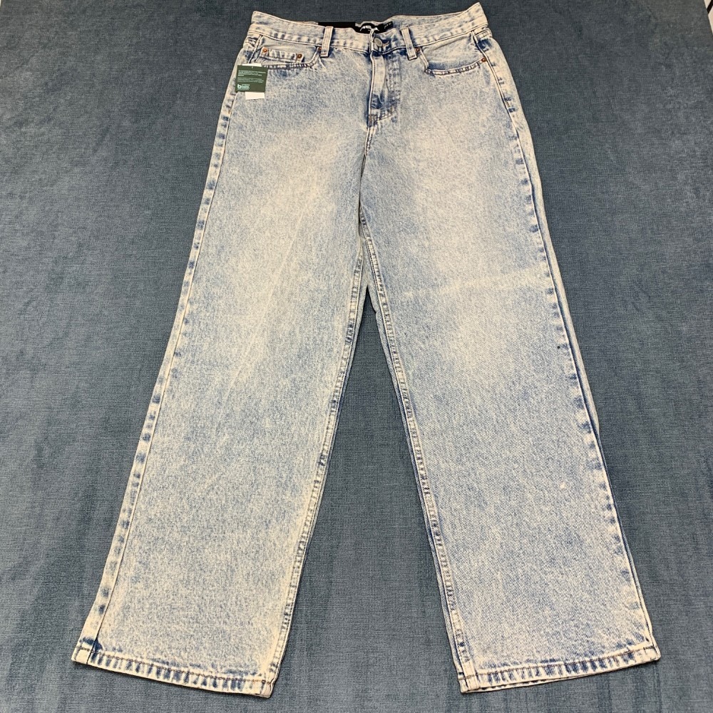 RSQ Baggy Jeans Womens 29x32 Blue Denim Cotton Flat Front Medium Wash Outdoor